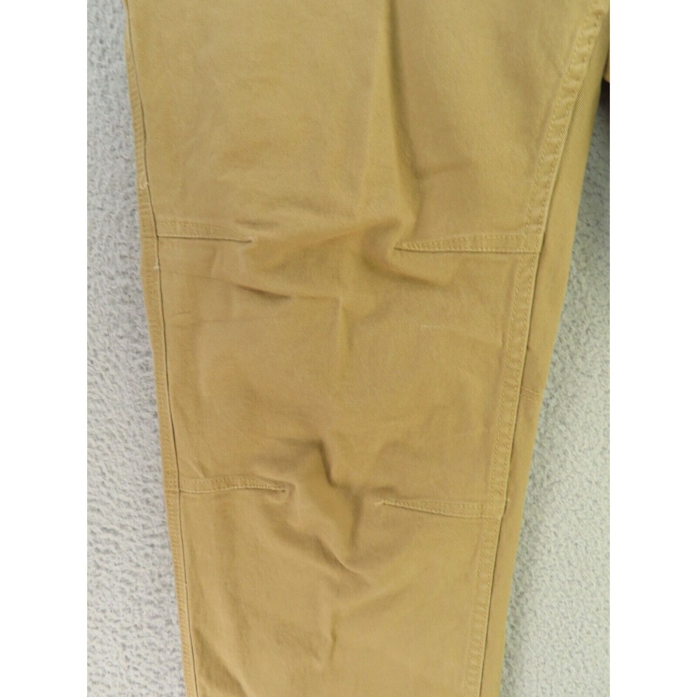 Eddie Bauer Pants 38x31 Brown Canvas Workwear Knee Reinforced Relaxed Baggy - Picture 2 of 12